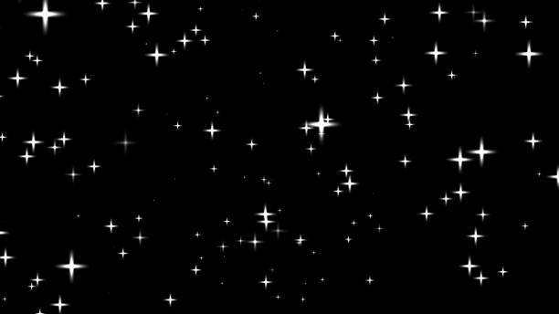 istock Picture of the twinkle glitter white star sparkling behind black background 1756930856