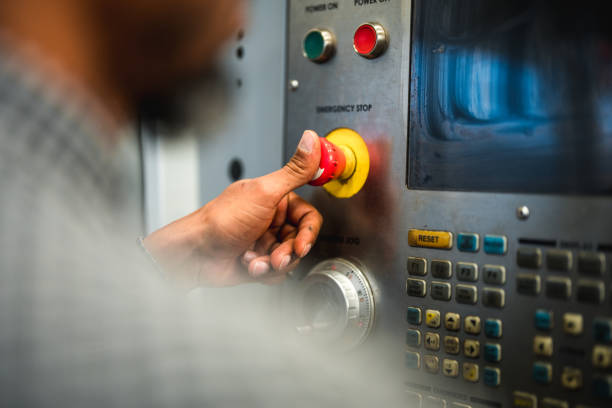 Close-Up Of Machine Control Panel