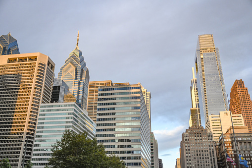 Center city Philadelphia, skyline.