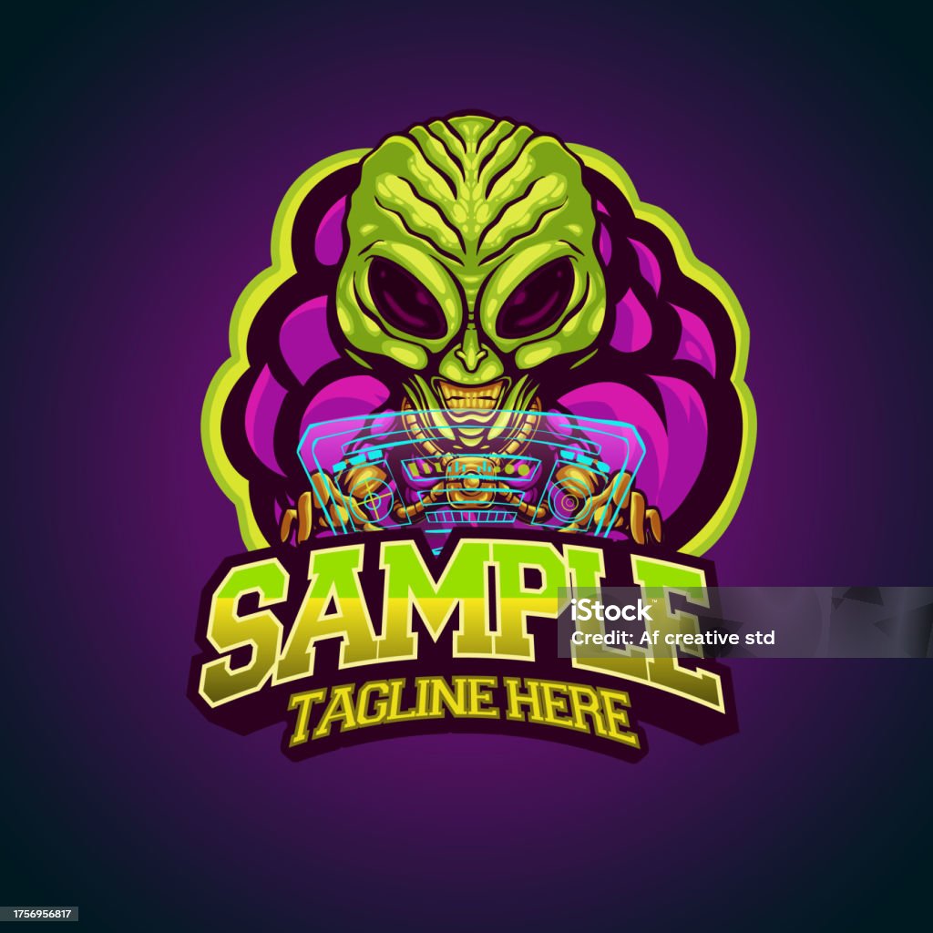 Alien Logo Mascot Character Vector Stock Illustration - Download Image ...