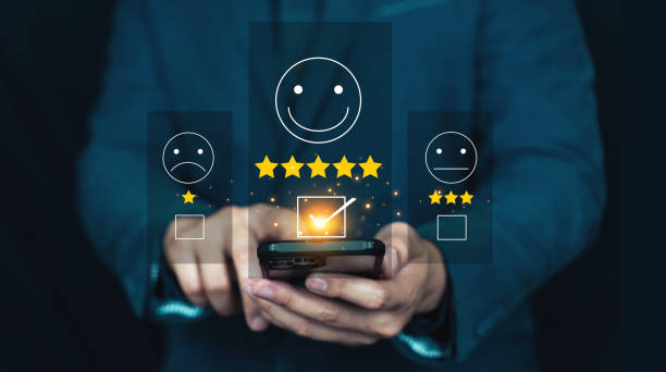 istock Concept feedback rating and service experience on online application, Customer review satisfaction feedback survey. testimonial. 1756967800