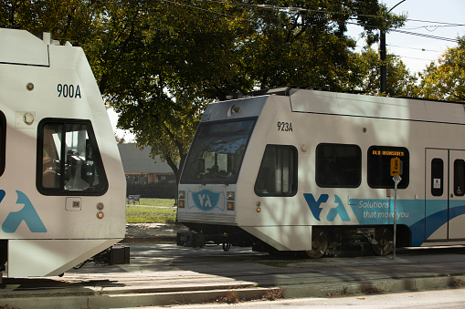 Vta Rts Vta Valley Transportation Authority Light Rail Train Stock Photo ...