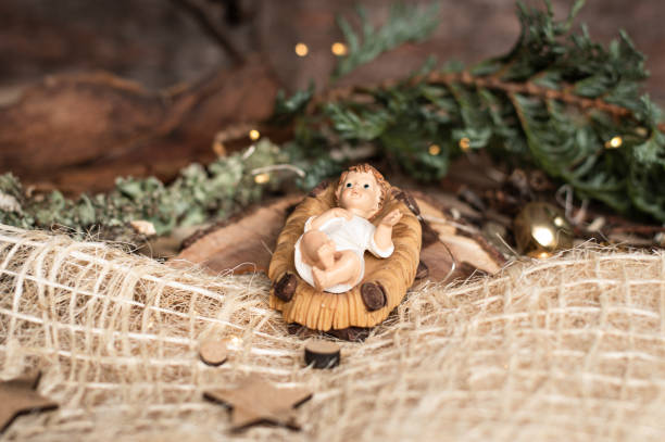 istock Newborn baby Jesus figurine 1757007041