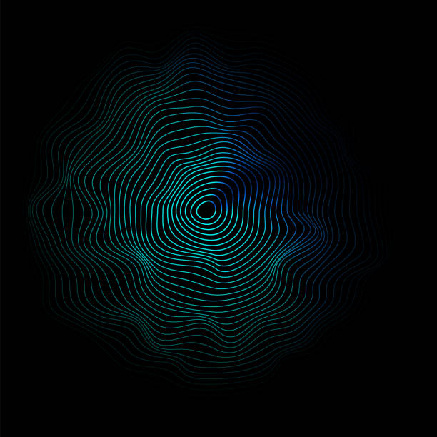 Free Stock Photo of Flowing blue abstract waves on black digital ...