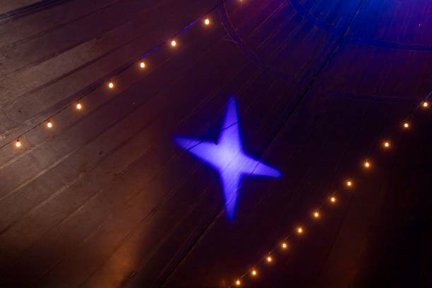 star projection on traveling circus tent in the interior of Brazil