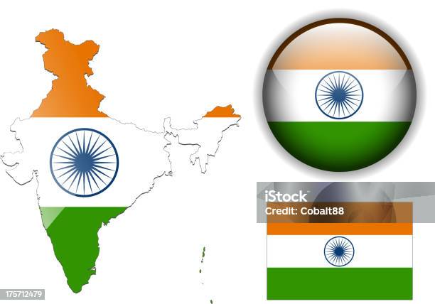 Índia Conjunto - Arte vetorial de stock e mais imagens de Bandeira - Bandeira, Bandeira da Índia, Ilustração