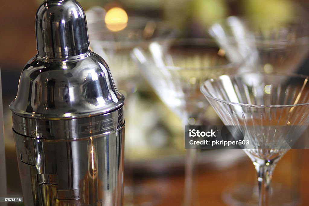 Martini bar Martini bar with empty glasses. Alcohol - Drink Stock Photo