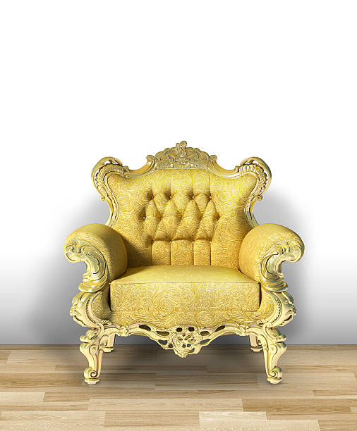 istock Glod classic luxury chair on white 175713335
