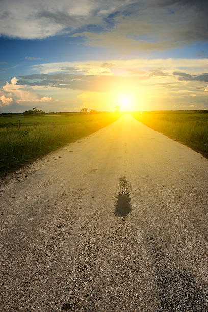 istock Asphalt road in sunset 175715476