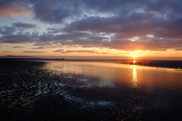 Beautiful sunrise over Dublin Bay