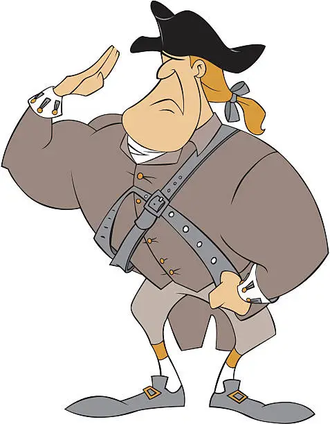 Vector illustration of American Soldier