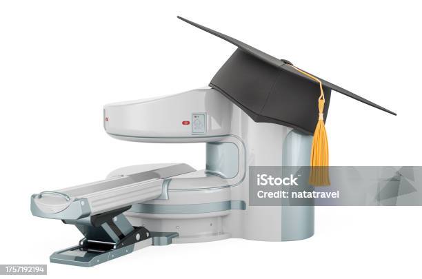 Open Rmi Machien Drawing Open Mri Machine With Education Hat 3d Rendering Stock Photo - Download ...