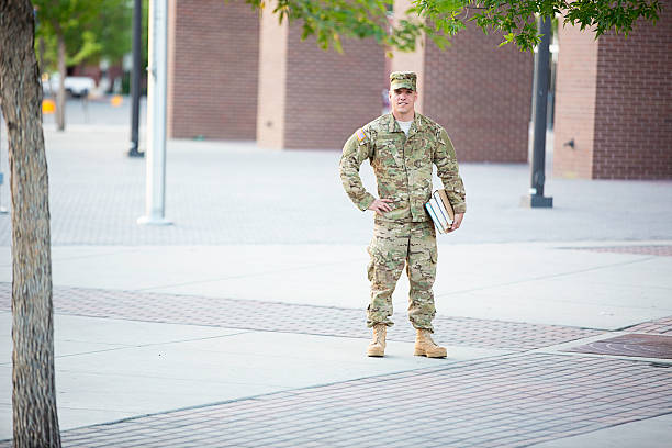 istock American Soldier with books 175719764