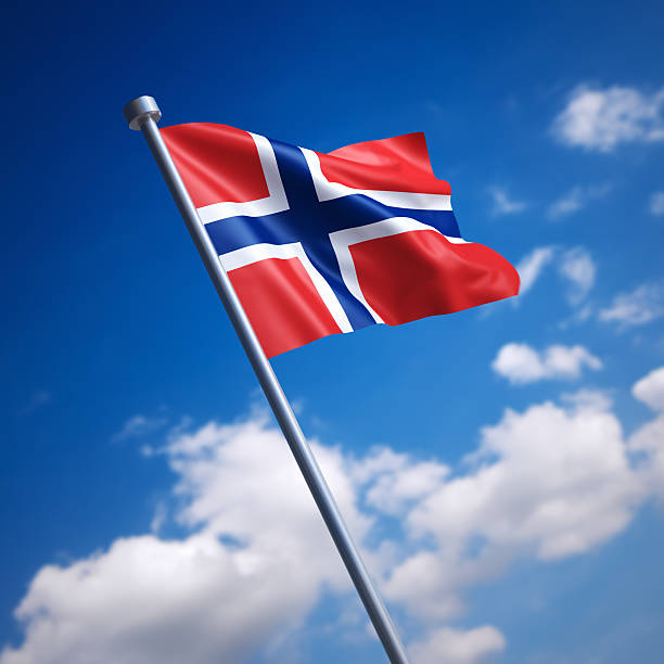 istock Flag of Norway against blue sky 175719972
