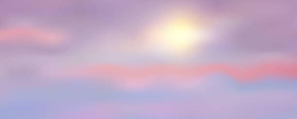 istock Pink sky background. Pastel abstract purple gradient sunset. Watercolor winter cold wallpaper. Vector blurred sunset landscape. 1757200190