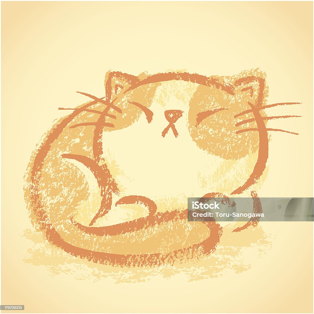 Impudent 猫は、お昼寝 - 過体重のロイヤリティフリーベクトルアート