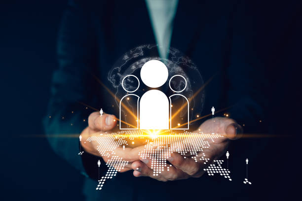 istock Customer relationship management, CRM. Businessman use smartphone with global structure customer internet network technology. Human Resource, HR. Customer service, Data exchanges development. 1757204944