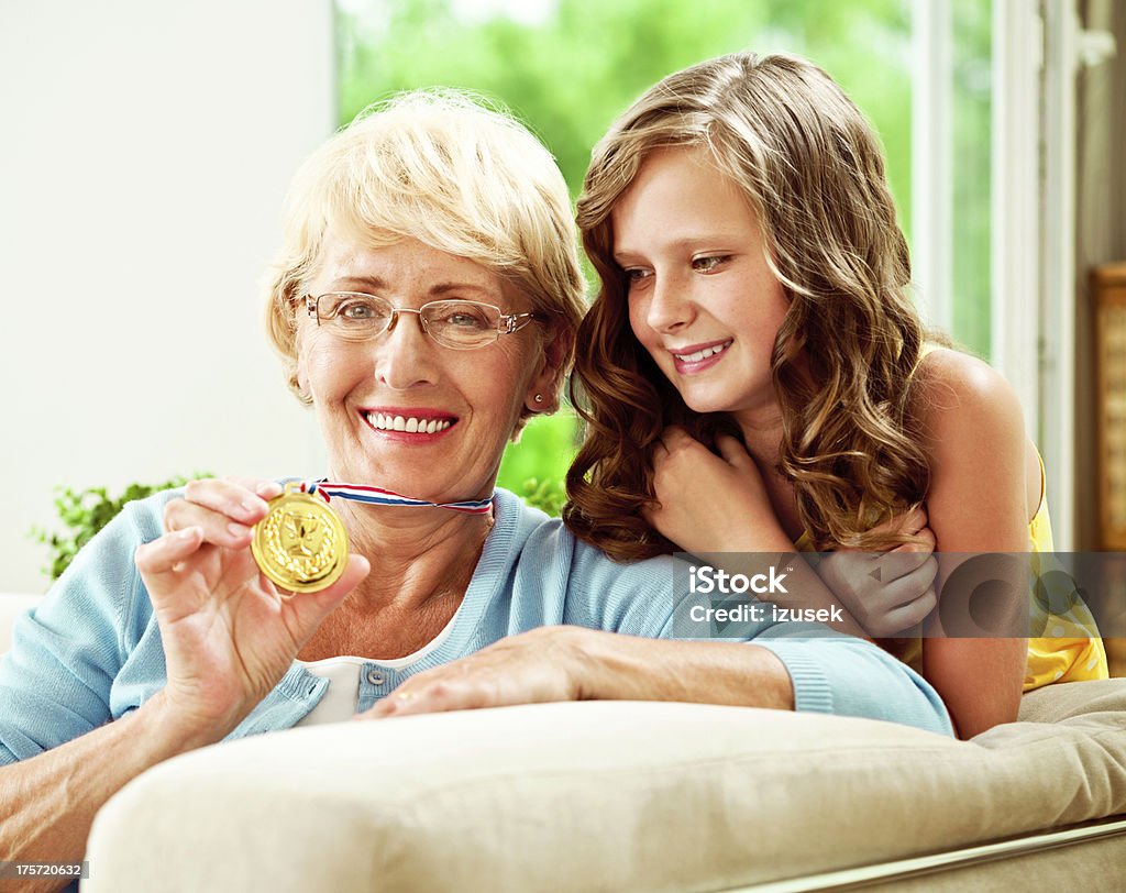 Oma Gewinner - Lizenzfrei Erwachsener über 40 Stock-Foto