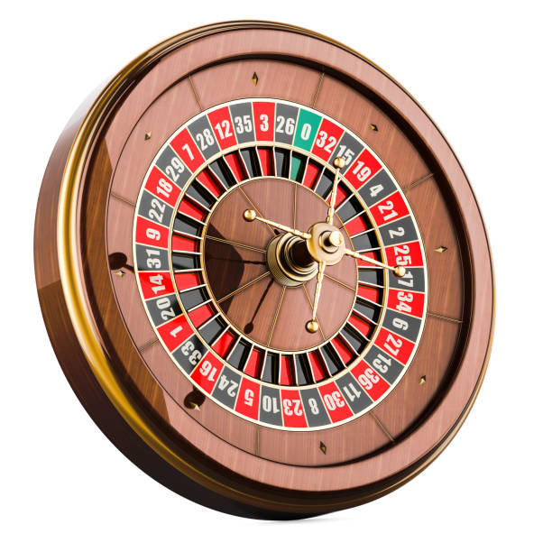 рулетка казино. профессиональное колесо рулетки, 3d-рендеринг - roulette roulette wheel wheel isolated стоковые фото и изображения