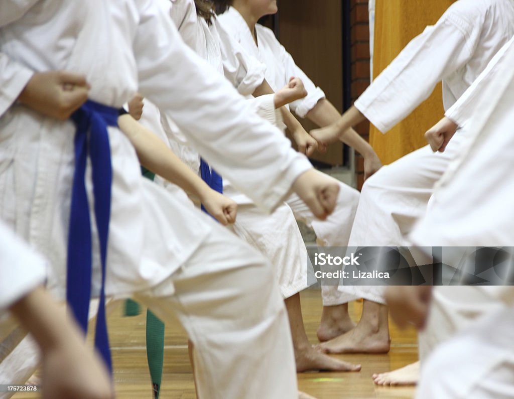 Kids on karate. Kids on the training karate. Child Stock Photo