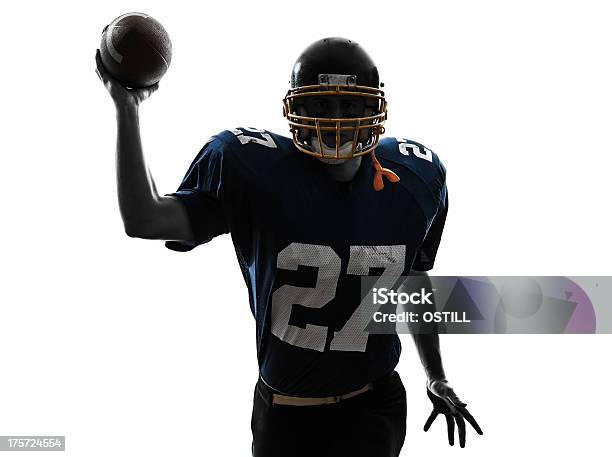 Football Playerquarterback 칠레식 던지기 남자 실루엣 던지기에 대한 스톡 사진 및 기타 이미지 - 던지기, 모션, 미식 축구