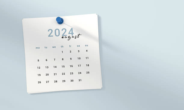 istock 2024 August Calendar On Blue Background 1757252872