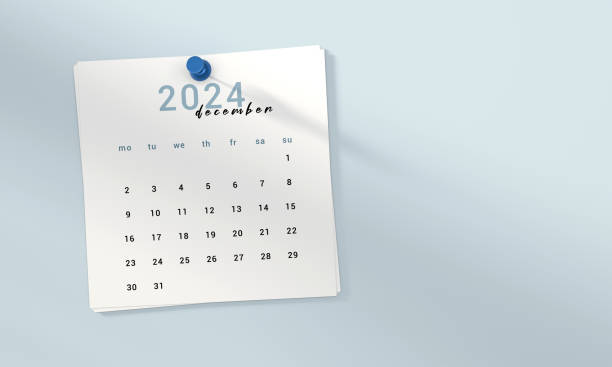 istock 2024 December Calendar On Blue Background 1757253967