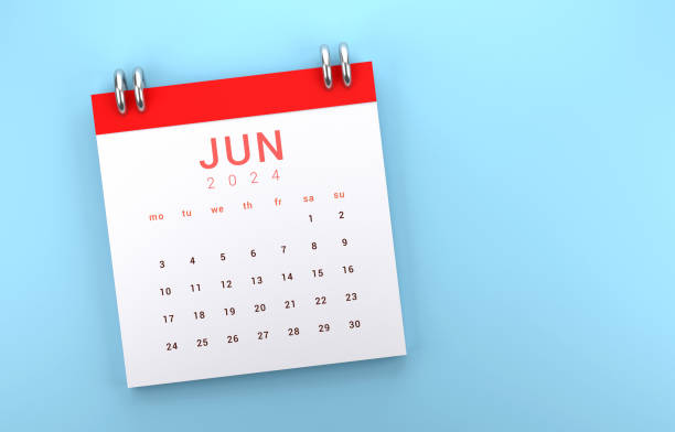 istock 2024 June Calendar On Blue Background 1757256570