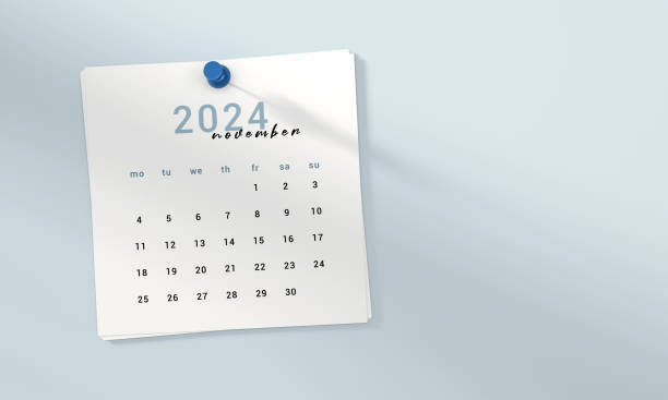 istock 2024 November Calendar On Blue Background 1757260697
