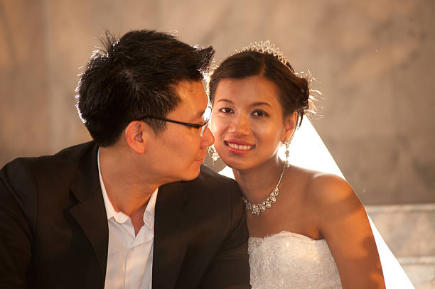 istock Happy bride and groom on their wedding day . 175726251