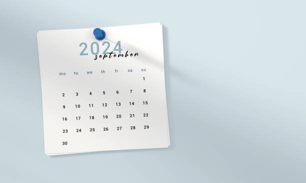 istock 2024 September Calendar On Blue Background 1757268571