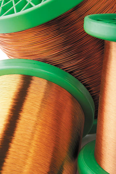 copper cable stock photo