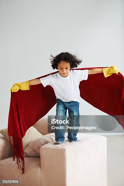 Foto de Voando Todo Com A Sua Imaginação e mais fotos de stock de Criança - Criança, Cobertor, Imaginação