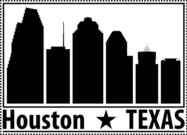 Vector illustration of Houston Stamp