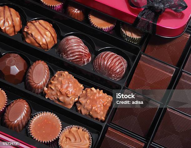 Chocolate Box Stock Photo - Download Image Now - Backgrounds, Box - Container, Brown