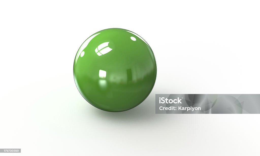green ball shpere 3d model isolated on white a 3d model of a ball or shpere isolated on white Digitally Generated Image Stock Photo