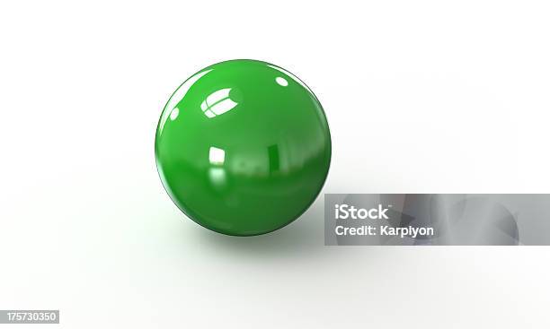 Green Ball Shpere 3d Model Isolated On White Stock Photo - Download Image Now - Digitally Generated Image, Green Color, Sphere