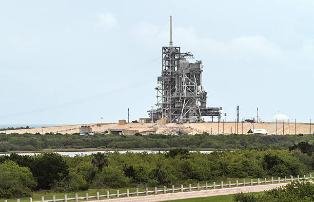 Launch Pad Launch Pad at Kennedy Space Center. launch tower stock pictures, royalty-free photos & images