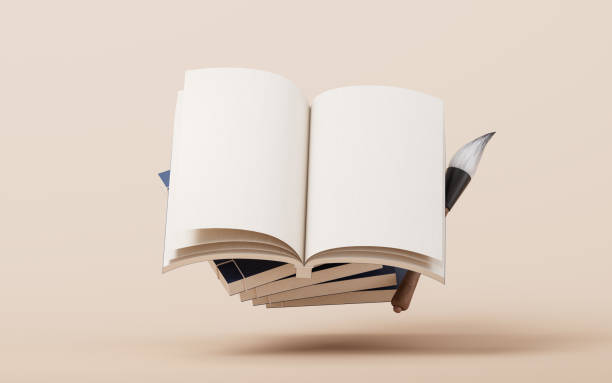 istock Ancient Chinese book and ink brush, 3d rendering. 1757333915