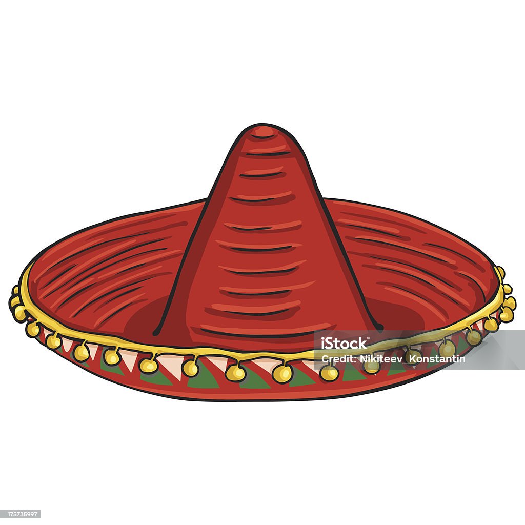 vector vermelho sombrero - Royalty-free Restaurante Mexicano arte vetorial