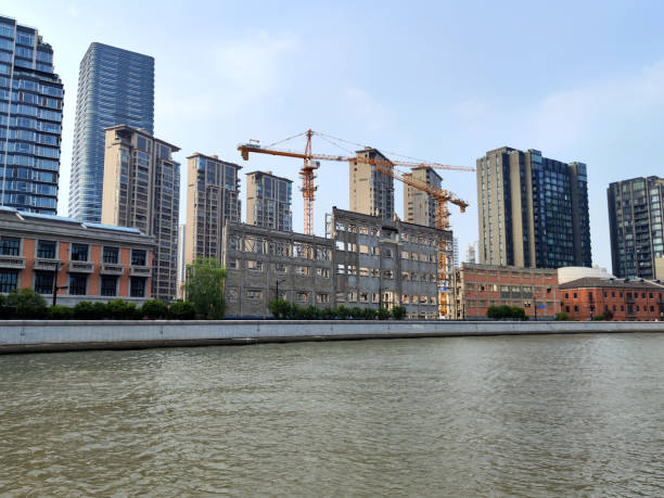 istock Constructions on Suzhou creek, Shanghai, China 1757362482