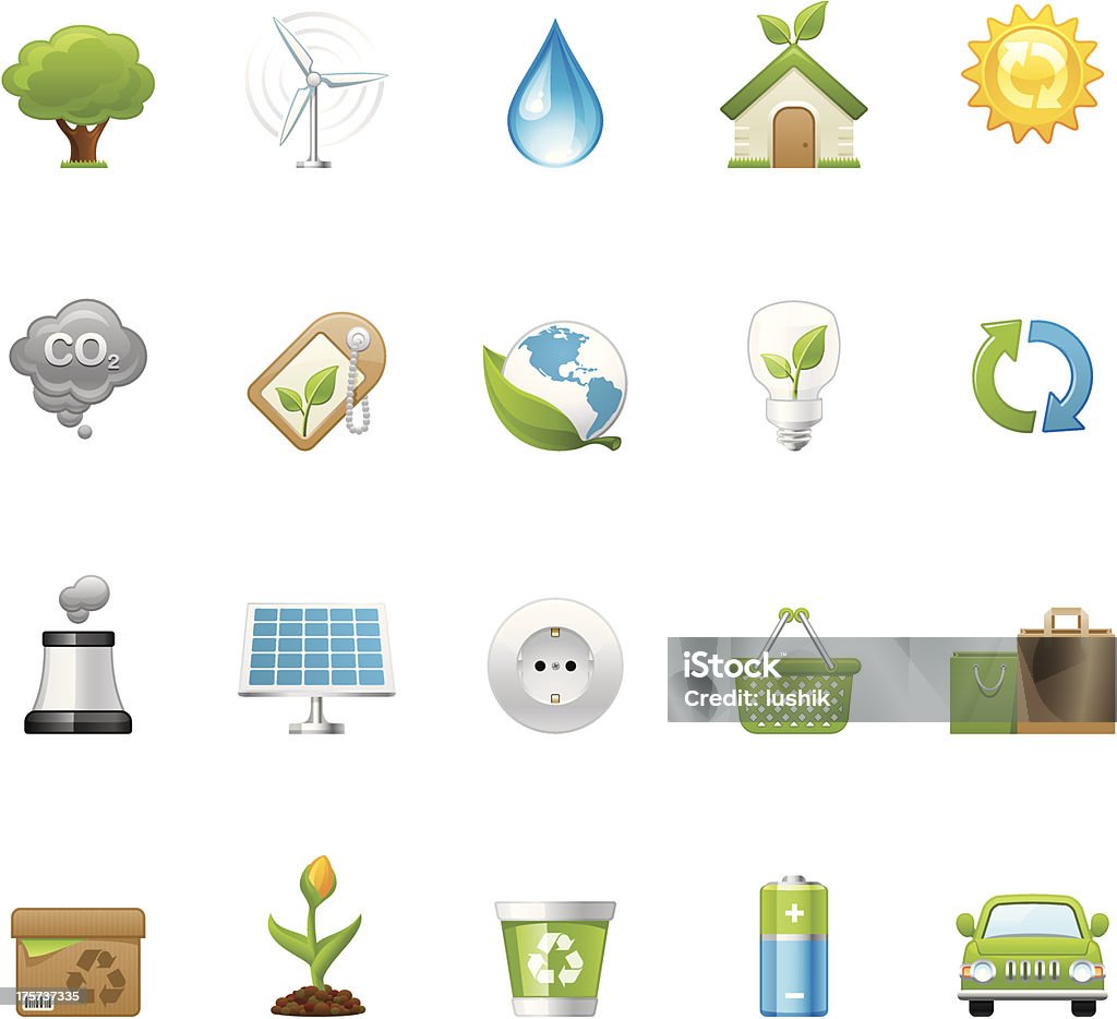 Iconos de ECO/conjunto 1 - arte vectorial de Conservación del ambiente libre de derechos