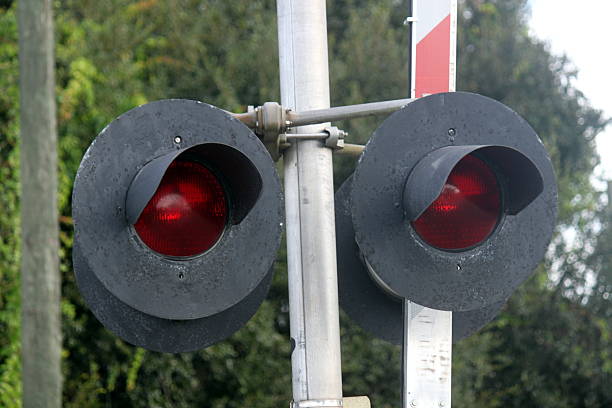 istock Railroad Track Signal Lights 175738948