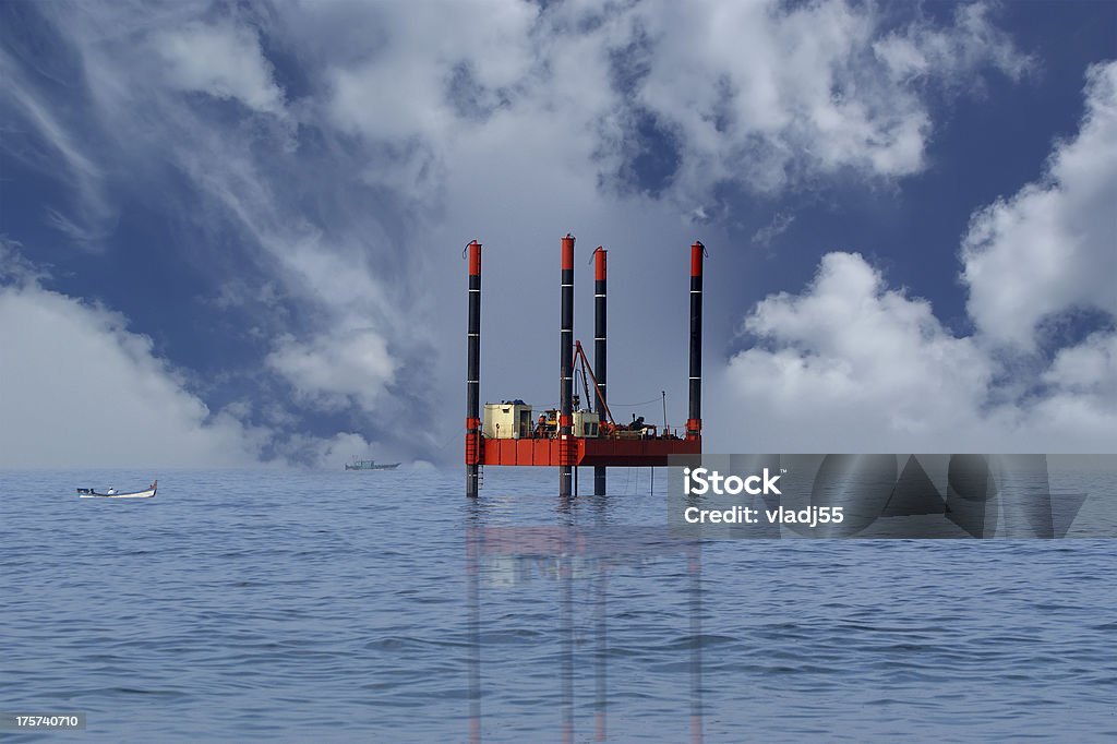 Plataforma petrolífera (plataforma) -Industrial equipo - Foto de stock de Exploración libre de derechos