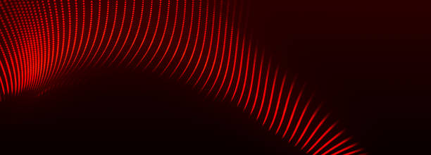 istock Digital technology background. Dynamic wave of glowing points. Futuristic background for presentation design. 3d Widescreen 1757422272
