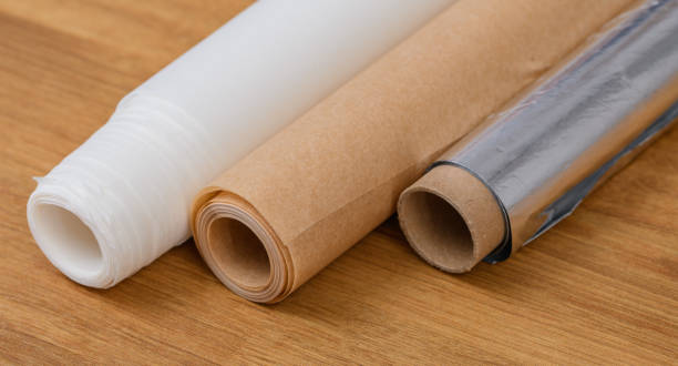 istock Baking paper and aluminum foil in rolls 1757454808