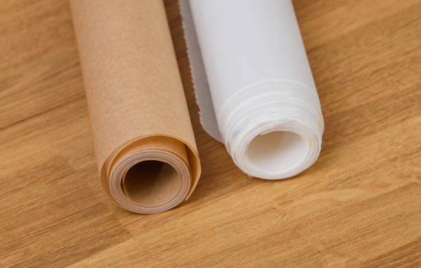istock White and gray waxed baking paper in rolls 1757454812