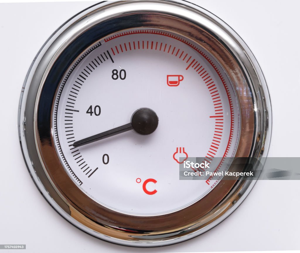 Cold Temperature Dial Temperature Indicator Dial On A Coffee Machine Stock Photo - Download ...