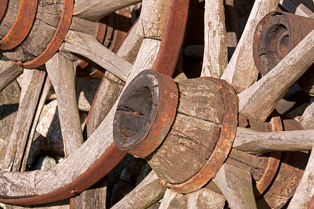istock Detail of old wheels 175746467