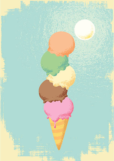 ice cream - dondurma illüstrasyonlar stock illustrations